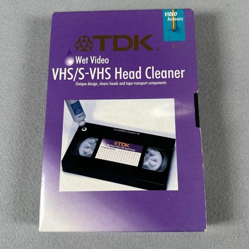 Tdk vhs head cleaner - s-vhs, wet